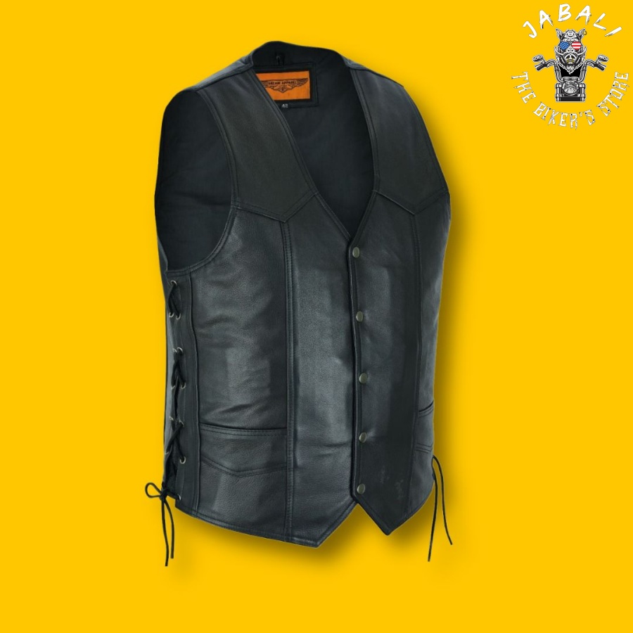 Bikers Vest With Side Laces Jabali The Biker Store 03