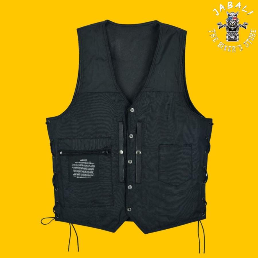 Bikers Vest With Side Laces Jabali The Biker Store 04