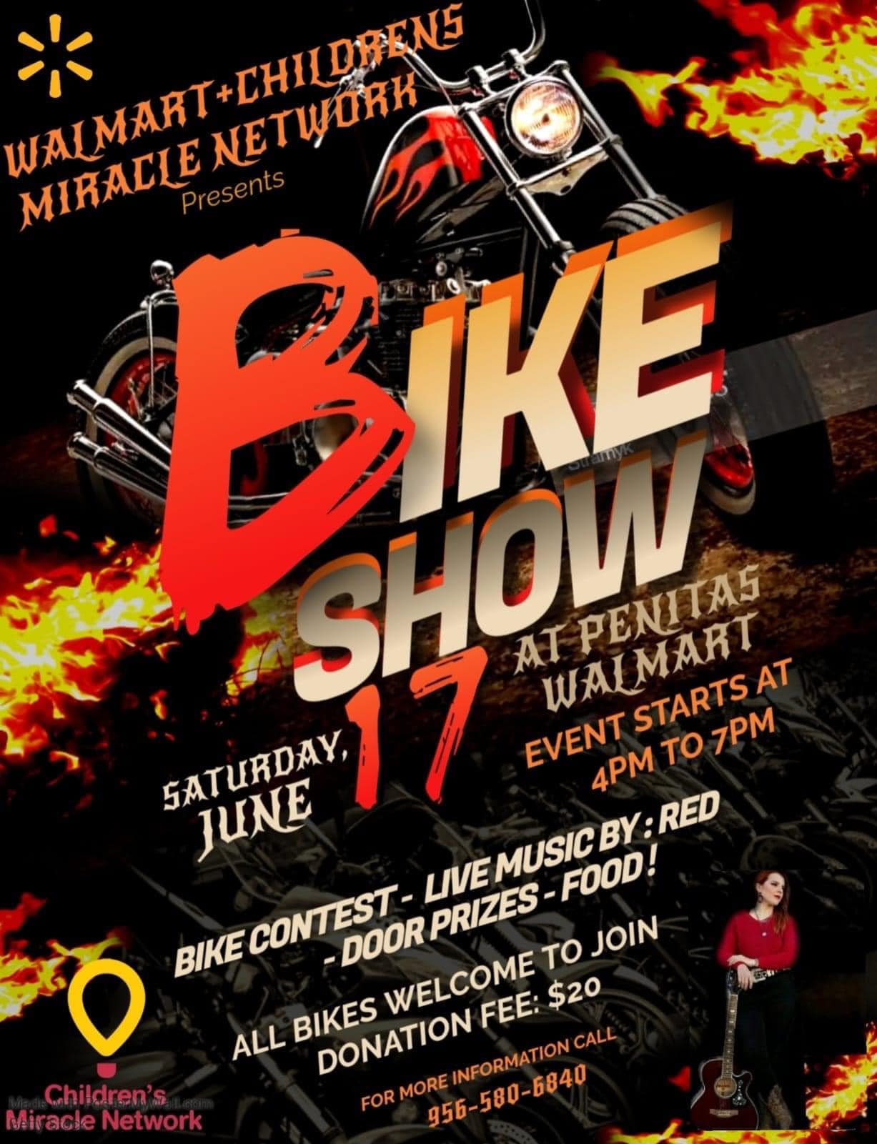 Bikeshow at Penitas Texas - Walmart and Children's Miracle Network