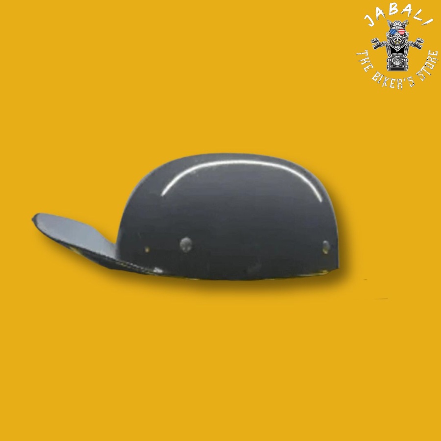 MICROLID SLIDER BASEBALL MOTORCYCLE HELMET BLACK GLOSS
