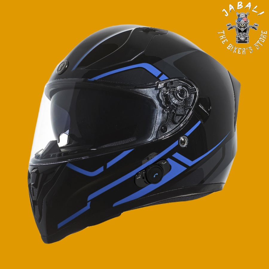 T15B05RSBL RushBlue Left Visor Jabali The Bikers Store