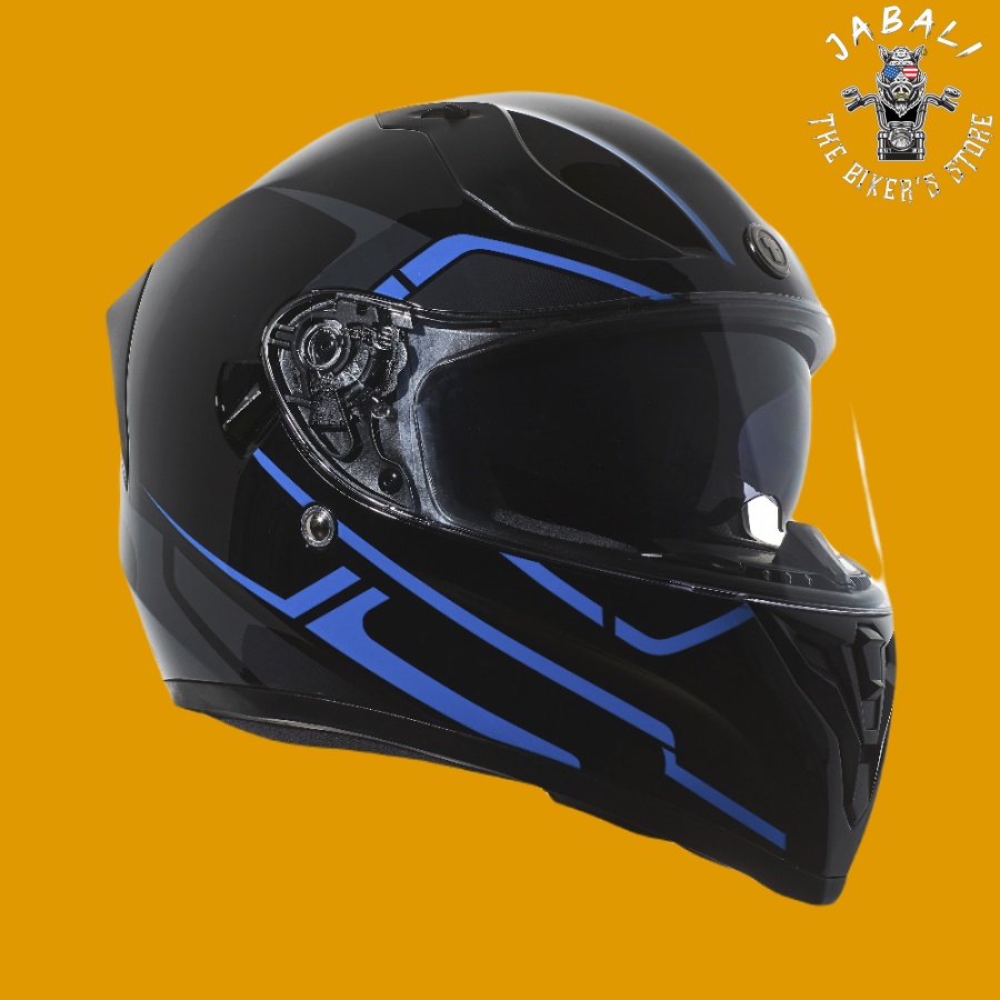 T15B05RSBL RushBlue Right Visor Jabali The Bikers Store