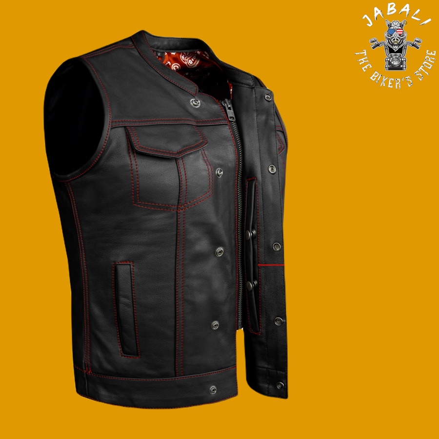 Ladies Leather Club Vest 02