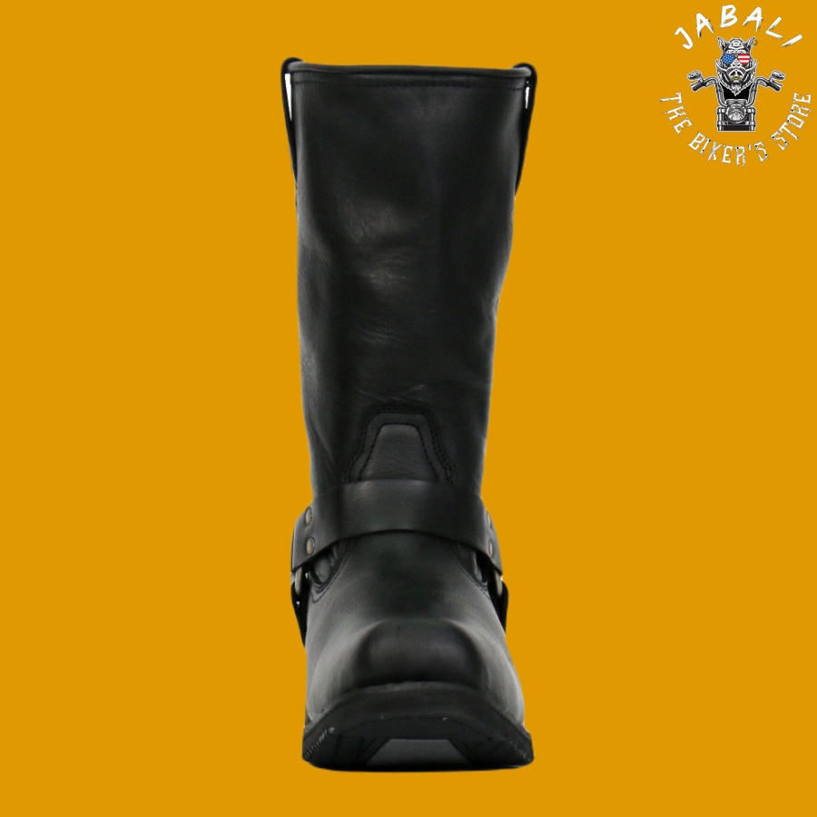 Hot Leathers Men's Motorcycle Boots - Black 7-Inch Leather Riding Boots With Zipper & Lace Closure