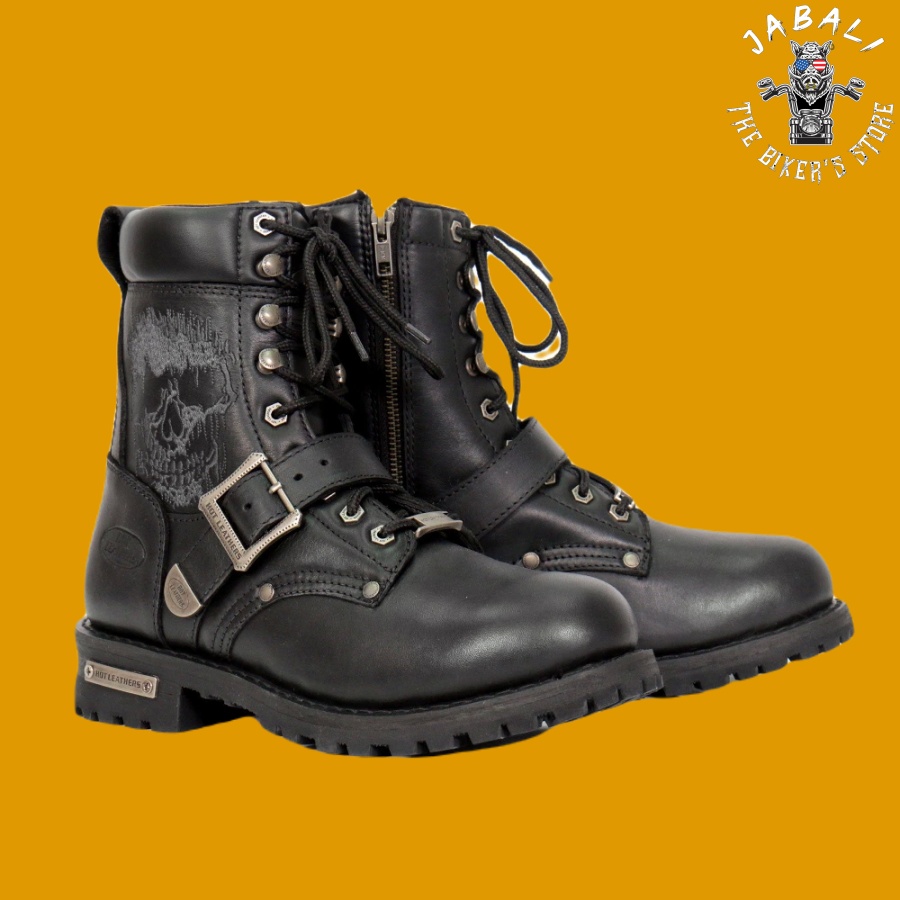 Hot Leathers Skull Logger Boots 01