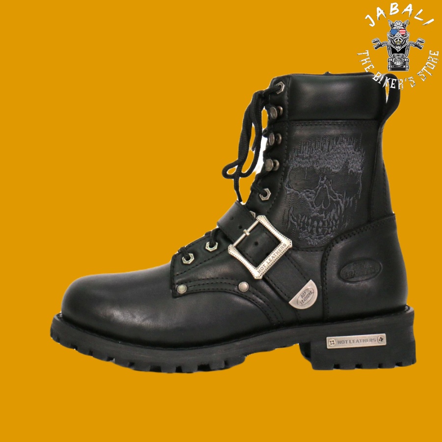 Hot Leathers Skull Logger Boots 02