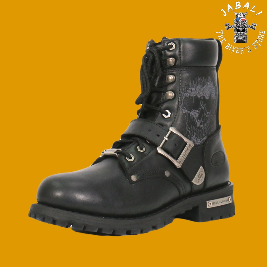 Hot Leathers Skull Logger Boots 06